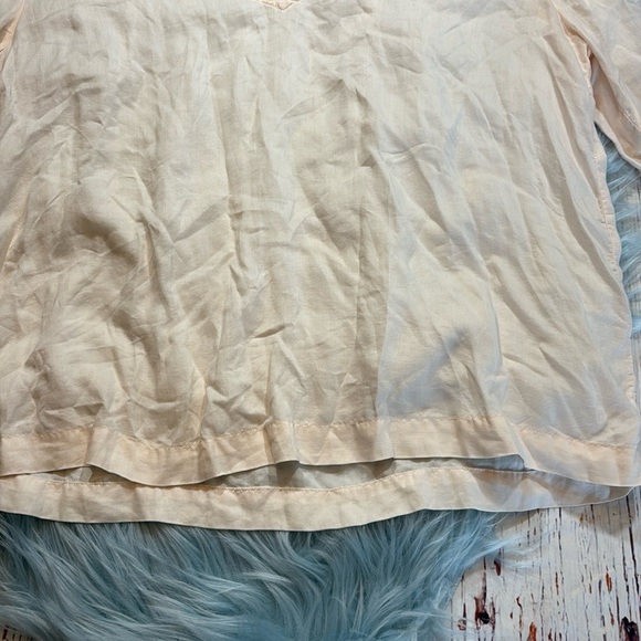 Bella Dahl Smocked Yoke Blouse Light Pink sz S - Picture 8 of 10